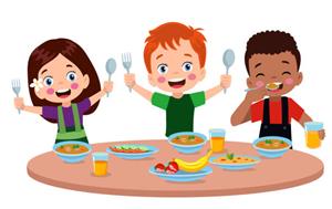 Kids eating 