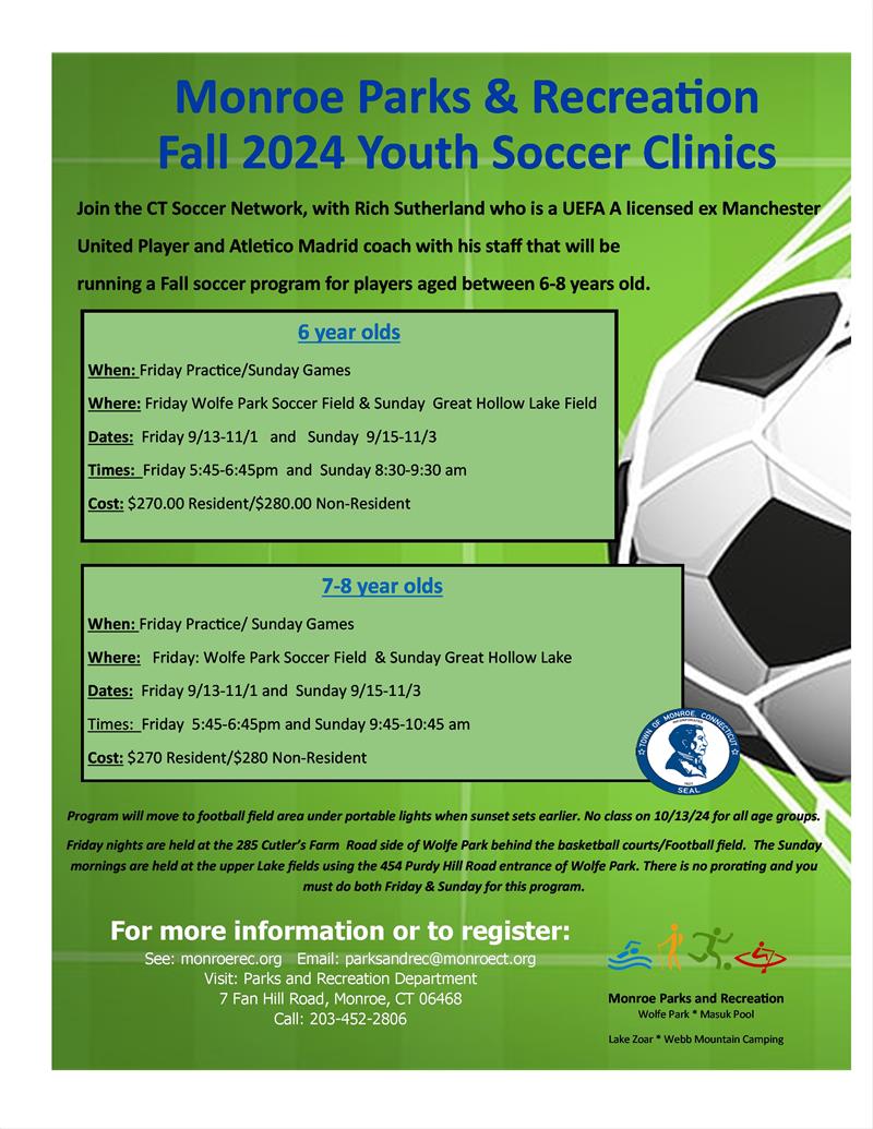 Fall 2024 soccer 6-8 year olds 