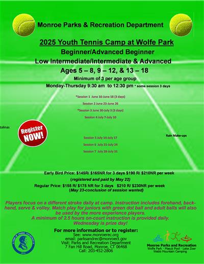 Summer 2025 Tennis Camp