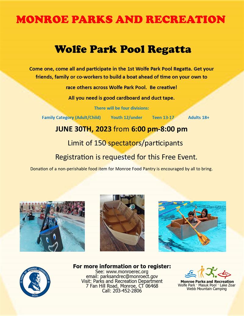 Monroe Parks and Recreation Department Wolfe Park Pool Regatta